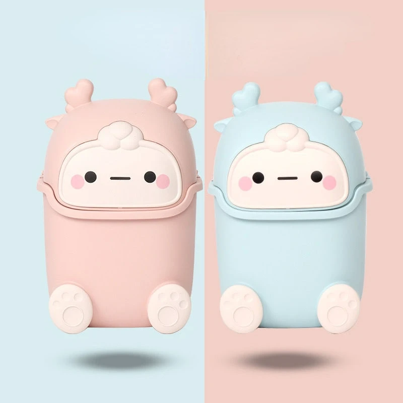 

Бытовая настольная мусорная корзина с крышкой, мини мусорная корзина, прикроватная маленькая корзина для хранения