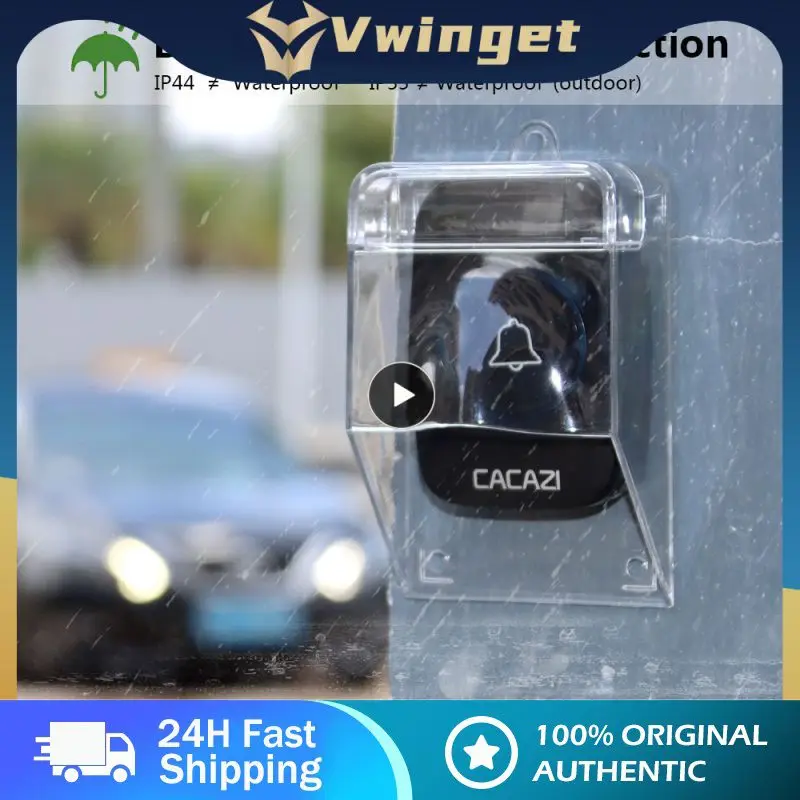 

Wireless Doorbell Eu Plug Waterproof Night Light No Battery Door Bell