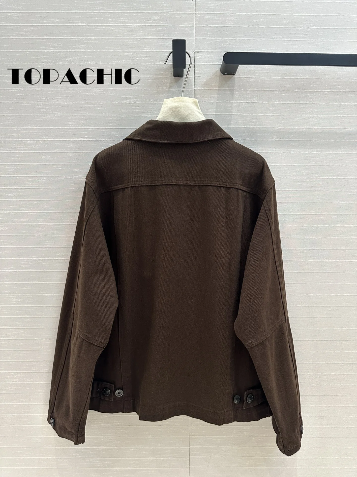 9.20 TOPACHIC-Женская однобортная свободная куртка-карго с карманами и лацканами или