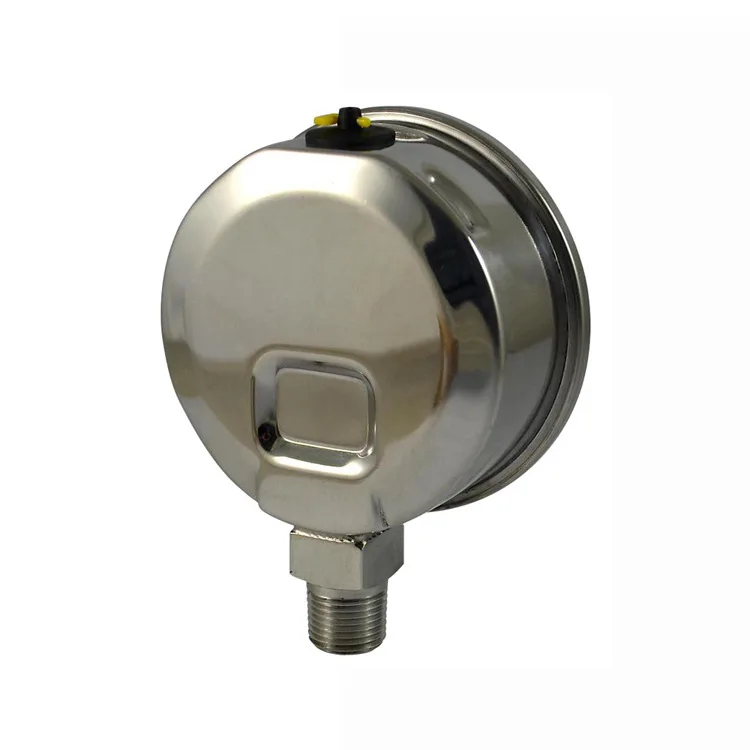 Амортизирующий манометр из нержавеющей стали заполненный глицерином