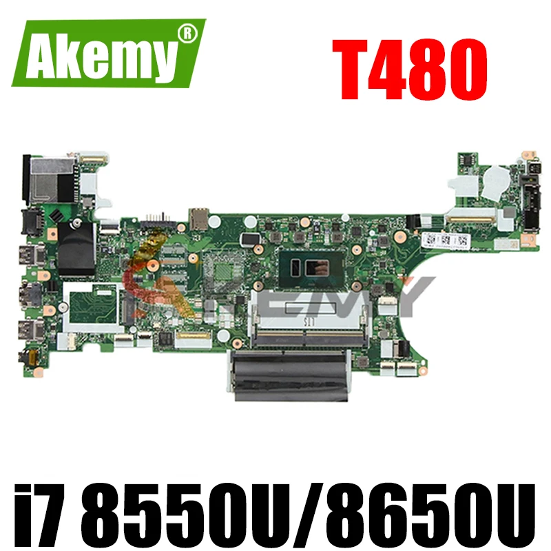 

For Lenovo Thinkpad T480 Laptop Motherboard ET480 NM-B501 With i7 8550U/8650U CPU 100% Fully Tested FRU 01YR332 01YU855