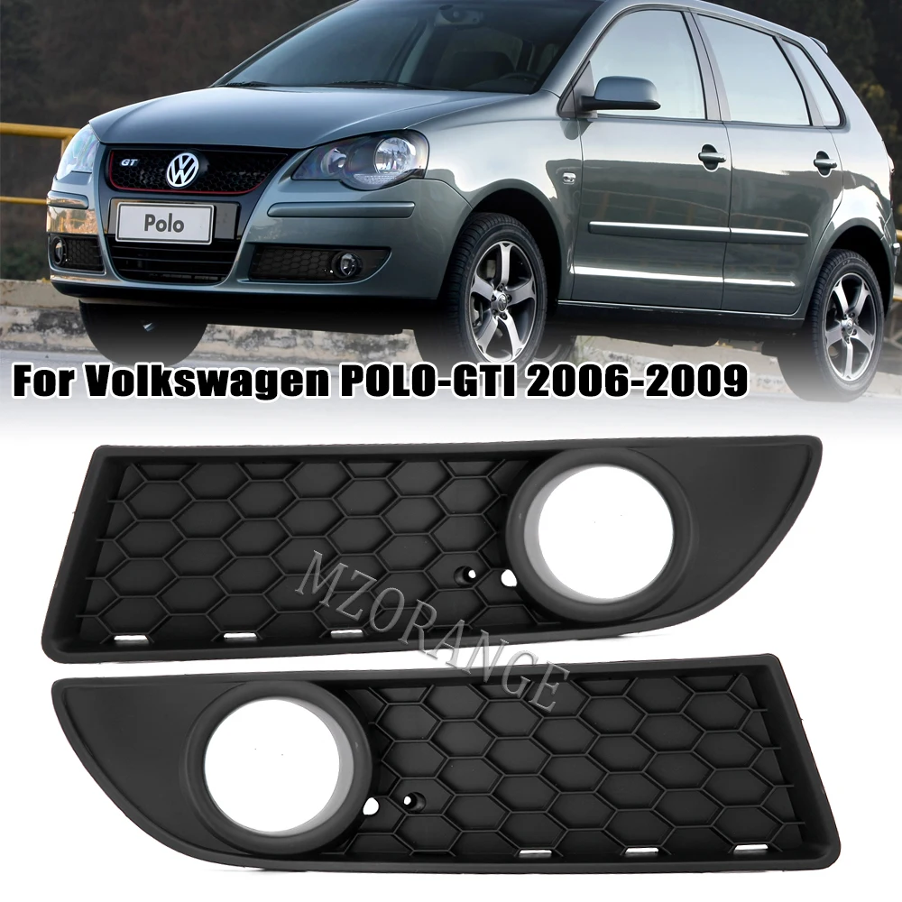 

Foglights Cover for VW Volkswagen POLO-GTI 2006-2009 MK4 9N3 Fog Lamp Grill Frame Front Bumper Light Cap Car Accessories Black