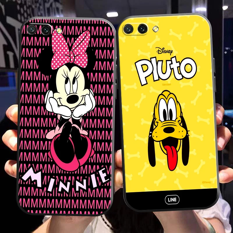 

Mickey Minnie Mouse Piuto Phone Case For Huawei Honor 10X 9X Lite Pro 10 10i 9 9A Soft Funda TPU Black Carcasa