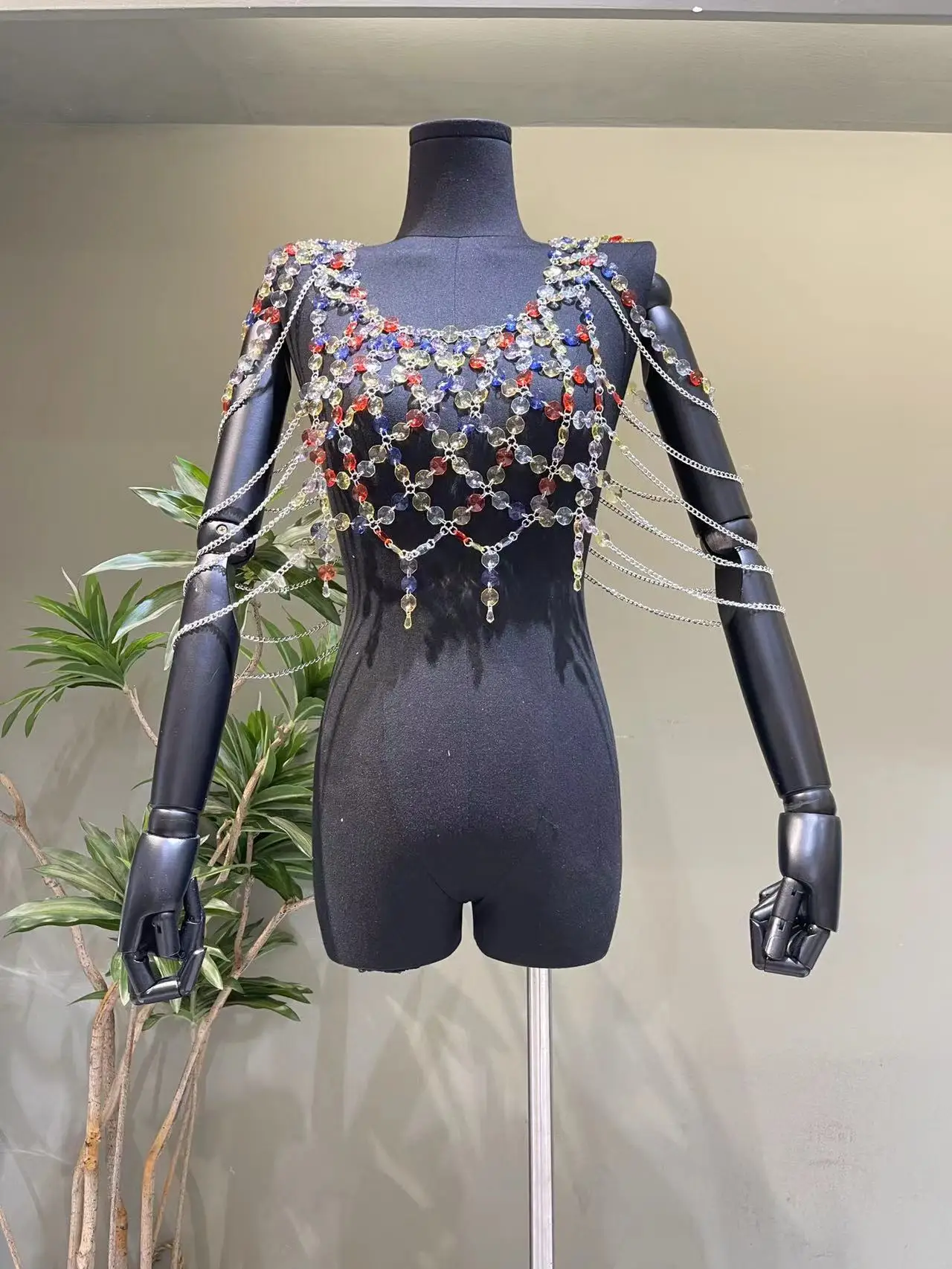 Модное женское пончо с кристаллами H80 &amp S90 женская сексуальная открытая