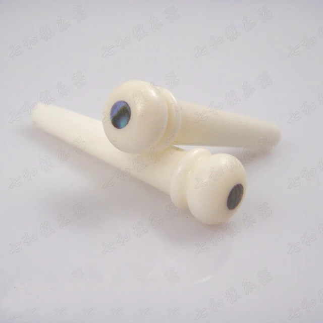 

6 Pieces White Acoustic guitar Bridge Bone Pins With Pearl Shell Dot,Folk guitar pressure string Nails Pin end