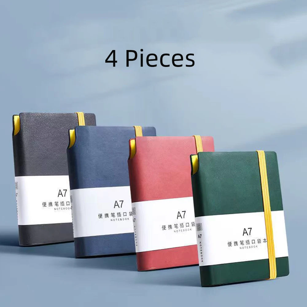 

Блокнот А7 с красивыми карманами, мини-портативные блокноты, 200 страниц, деловые принадлежности, плотный женский маленький журнал для школы на неделю