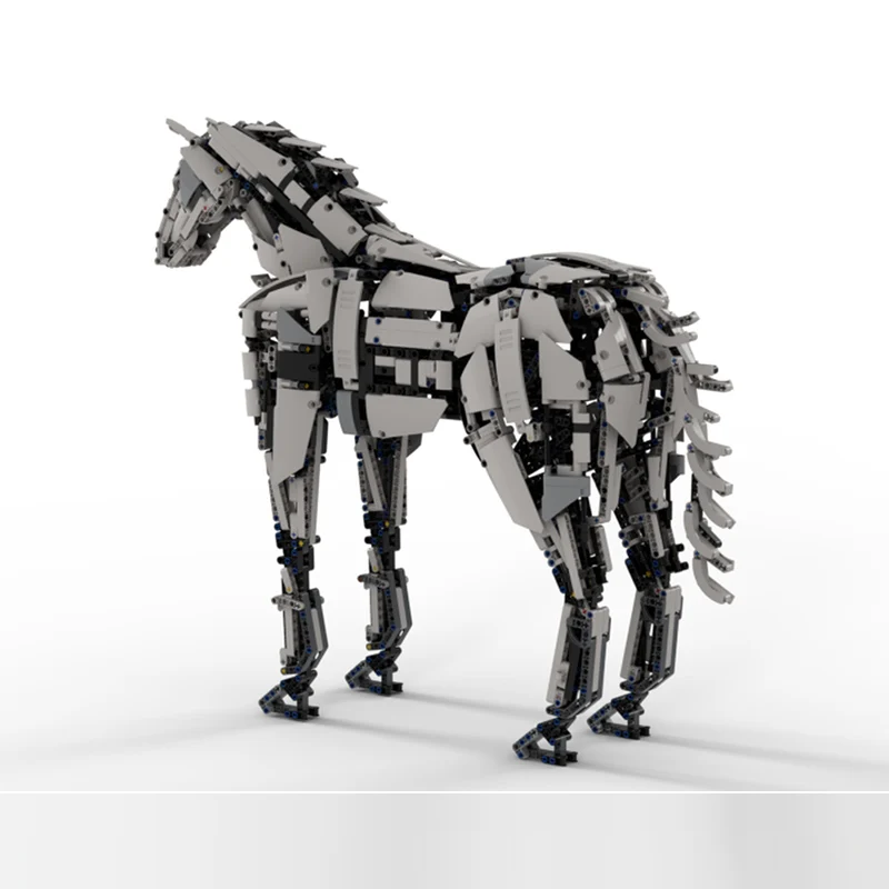 Набор для сборки модульной модели белой лошади из серии Creators Animal Series: конструктор MOC, технологичные подарки, праздничный набор для детей (art.: 3920dbdb11f47) - 3920dbdb11f47