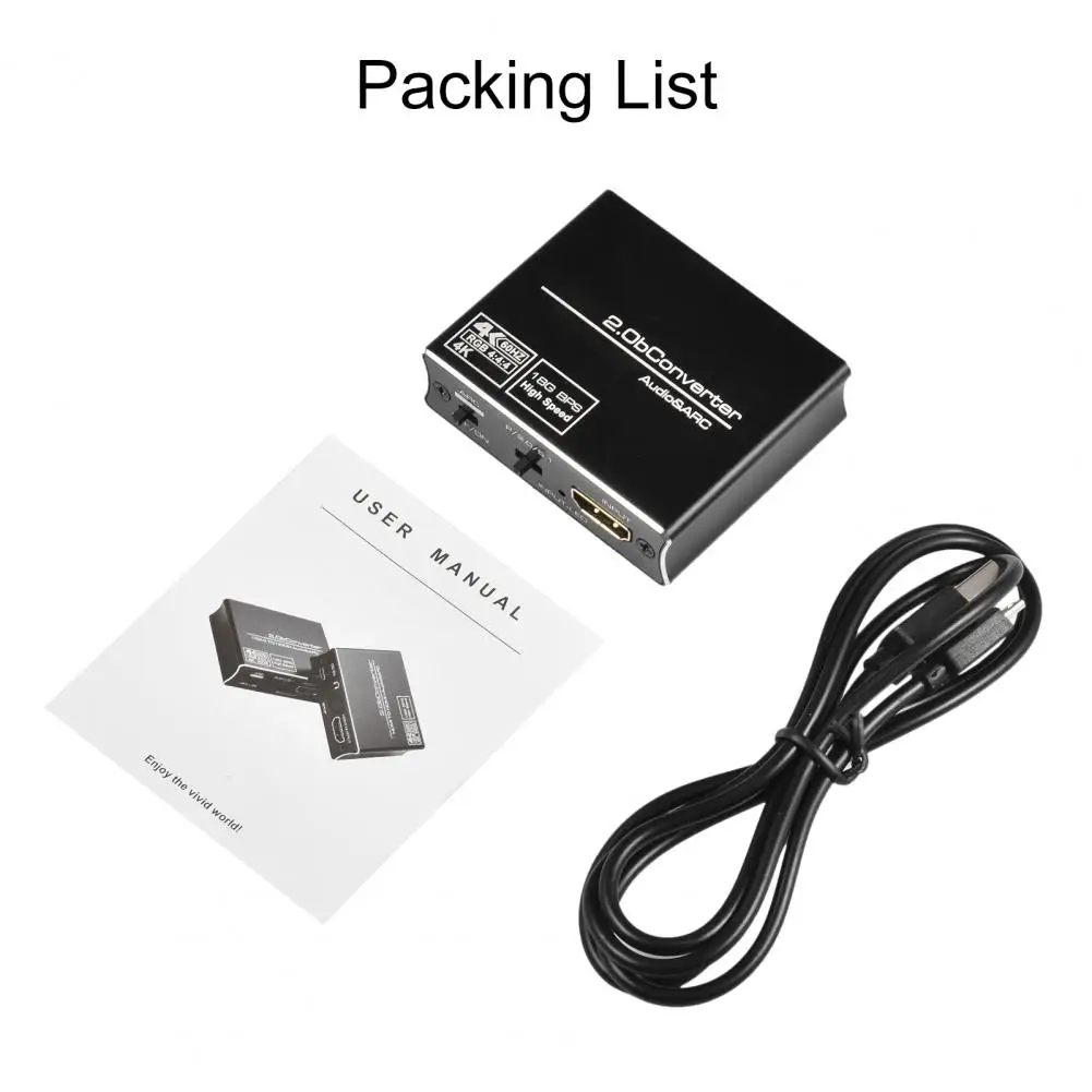 Аудио-Сплиттер 4K x 2K 60 Гц ARC HDMI-совместим с оптическим TOSLINK SPDIF преобразователь для