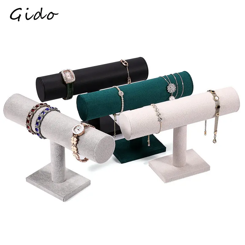 Вельветовый стеллаж из микрофибры для демонстрации браслетов однослойный