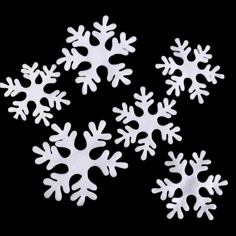 Декоративные белые пенопластовые снежинки 6 шт