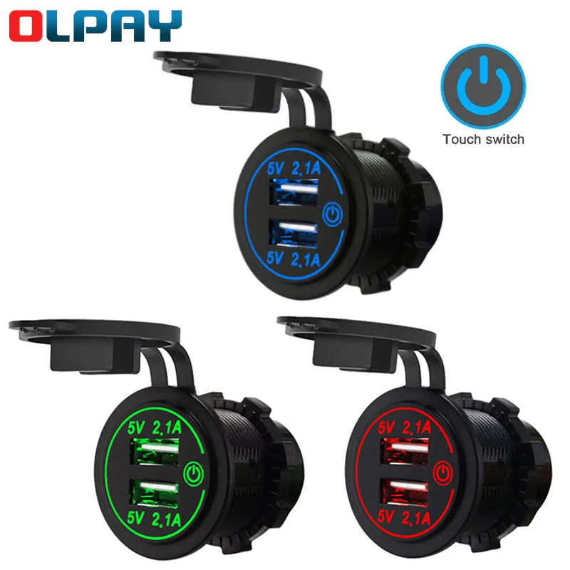 

Автомобильное зарядное устройство с двумя USB-портами, 2,1 А