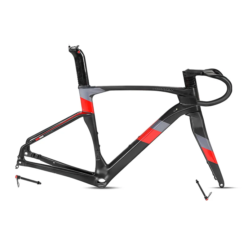 

TWITTER carbon road bike frame disc brake 700C carbon disc frame 12*142mm Carbon bicycle Framesets with all cables in bike frame