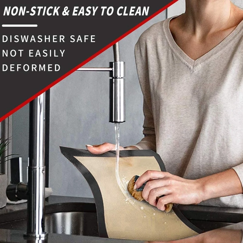 Набор из 5 силиконовых ковриков для выпечки без прилипания, переиспользуемых линеров для духовки и кисточки для раскатывания теста для макарон, выпечки и хлеба.