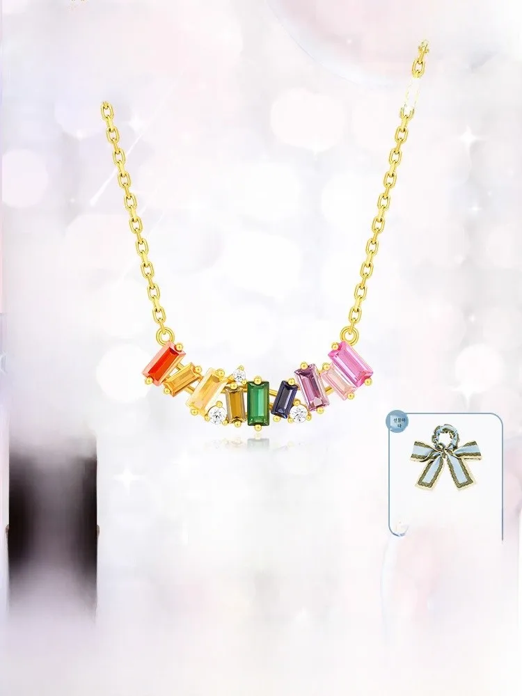 Модное серебряное ожерелье Hongji Play Color Skittles S925 серебро для подруги