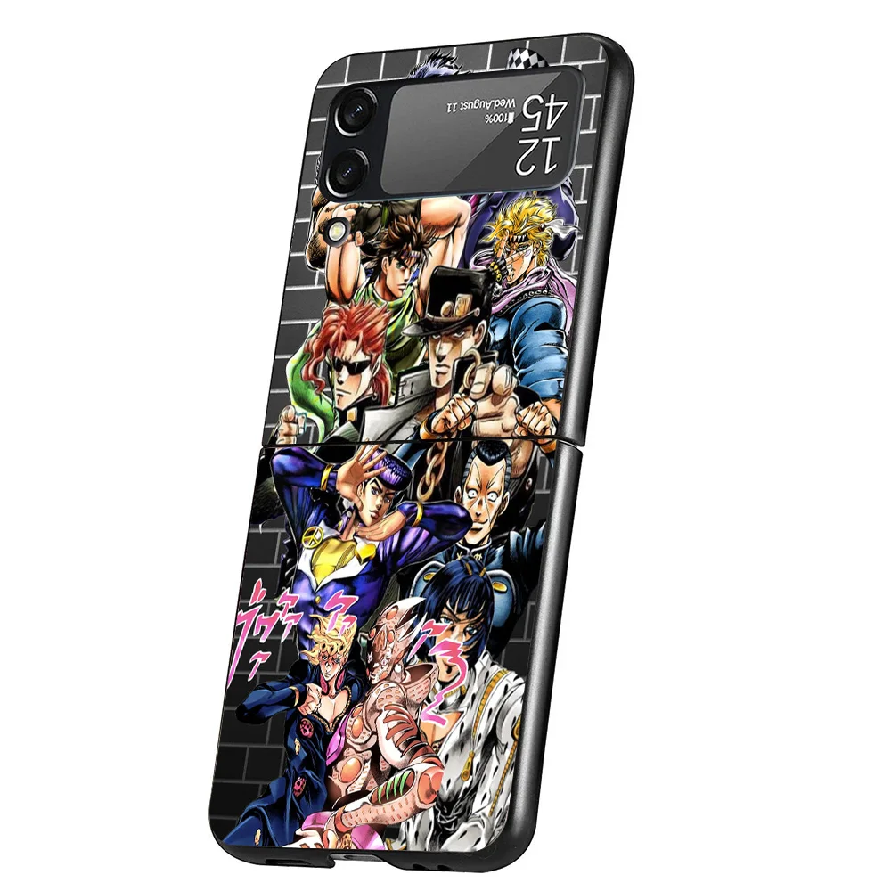 Фото Чехол для телефона с изображением аниме JoJo Bizarre Adventure для Samsung Galaxy Z Flip 7 6 5 4 3 5G ZFlip7 ZFlip6 ZFlip5 ZFlip4 ZFlip3 Black Fu №4