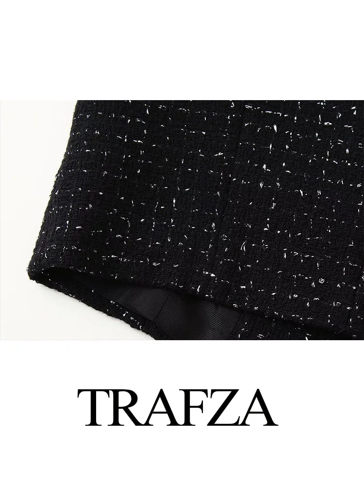 Костюм брючный женский с круглым вырезом модный однобортный жилет на пуговицах