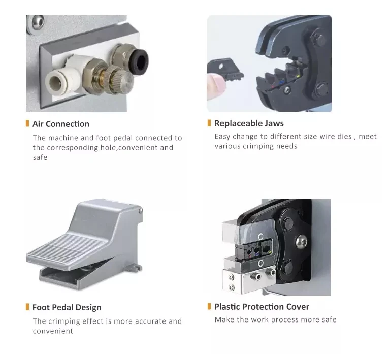 Полуавтоматический Пневматический обжимной инструмент для кабеля 16 кв. мм