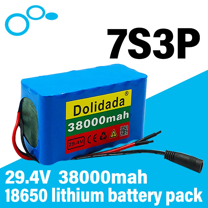 

Литий-ионный аккумулятор 24 В, 38 Ач, 7s3p 18650, 29,4 в, 38000 мАч, электрический велосипед, мопед/Электрический/литий-ионный аккумулятор, настраиваемый...