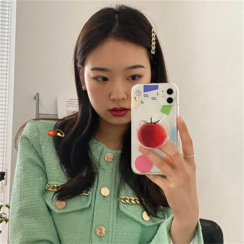 Прозрачный чехол с геометрическим рисунком в Корейском стиле для телефона iPhone 13