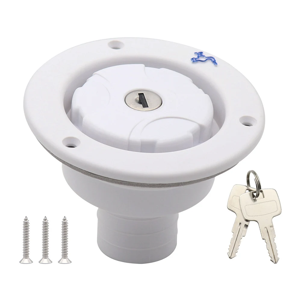 

Locking Gravity Water Inlet Fill Dish Hatch Lock for RV Camper Trailer Car Caravan Accessories Tank Caps