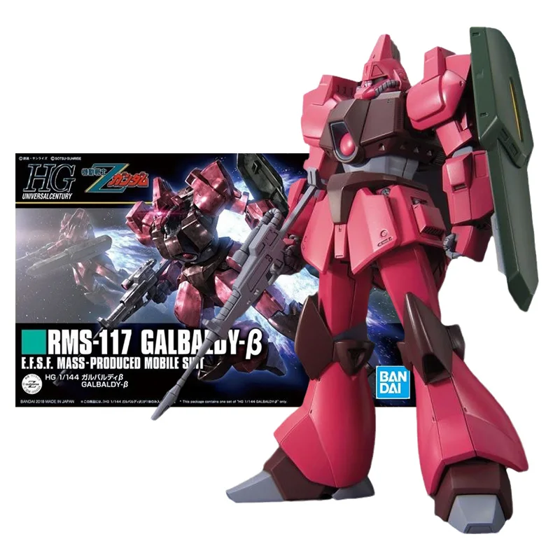 

Оригинальная модель Bandai Gundam в комплекте, аниме-фигурка HG 1/144 RMS-117 Galbaldy-β, коллекционная Аниме Фигурка Gunpla, игрушки для детей