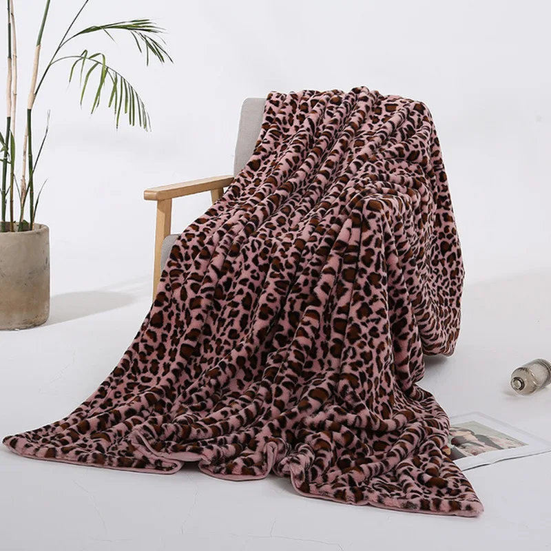 

Элегантное пушистое одеяло с леопардовым принтом, простыни, супер мягкое короткое плюшевое постельное белье из кроличьего меха со стразами, чехол для дивана 130*160 см/160*200 см