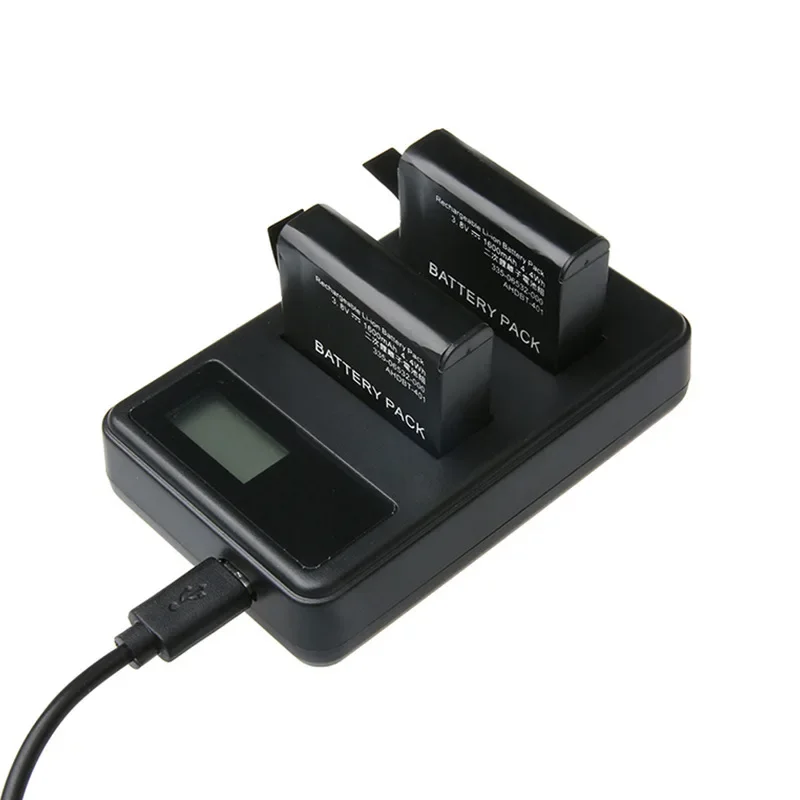 Фото Сменный аккумулятор Gopro Hero 4, 1600 мАч, 3,8 В + светодиодный USB-зарядное устройство с 2 слотами для GoPro HERO4 GoPro AHDBT-401, аксессуары для экшн-камеры №4
