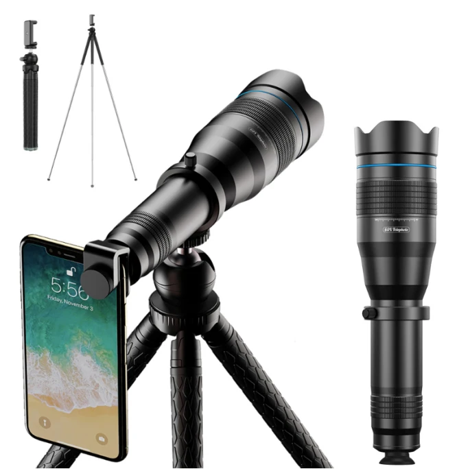 

HD Monocular 60X Telephoto Lens For Mobile Phone Remote Shutter Telescope Camera with Tripod