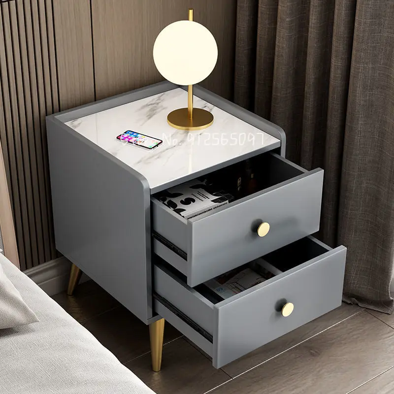 

Simple Modern Прикроватный столик Bedside Cabinet Light Luxury Mini Storage Locker Bedroom Shelf Nightstand Bedroom Furniture