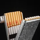 Толстый чехол для сигарет в европейском стиле с тройным отверстием, креативный мужской чехол для сигарет с тремя гравировками по бокам, чехол для крови, ванны, в стиле гангстерта