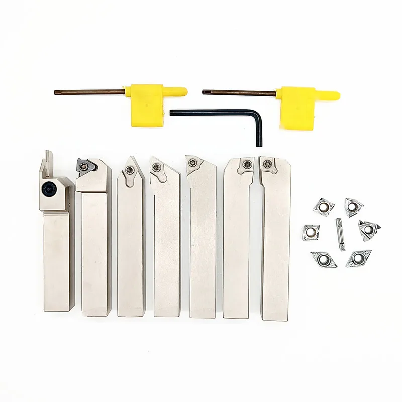 SANAI 7 комплектов никелированных держателей токарных станков с ЧПУ хвостовиком 20