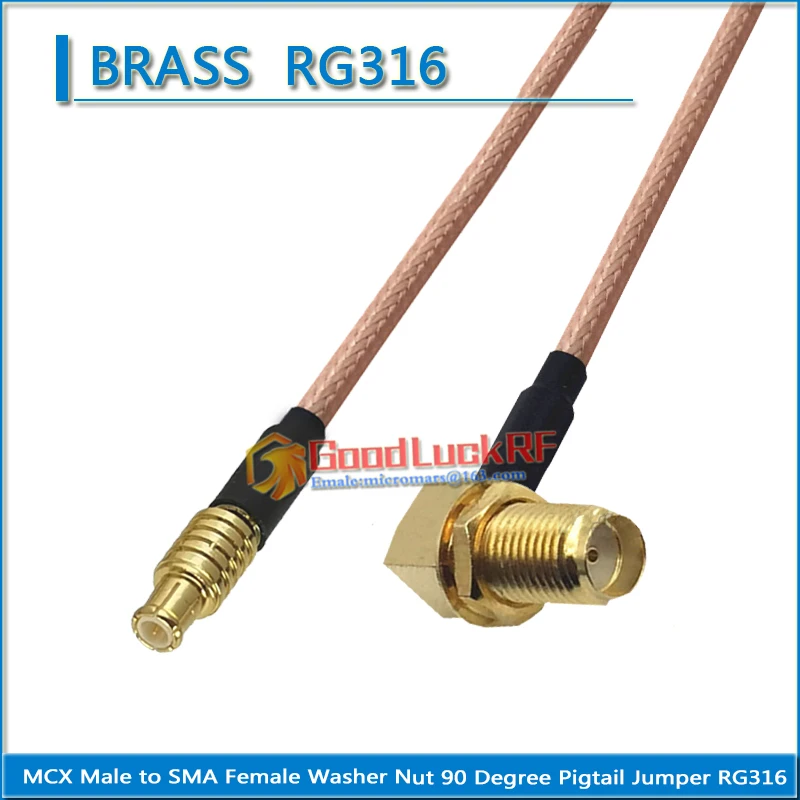 Комплект комплектов MCX Male to SMA Female Шайба Гайка Прямоугольная 90-градусная