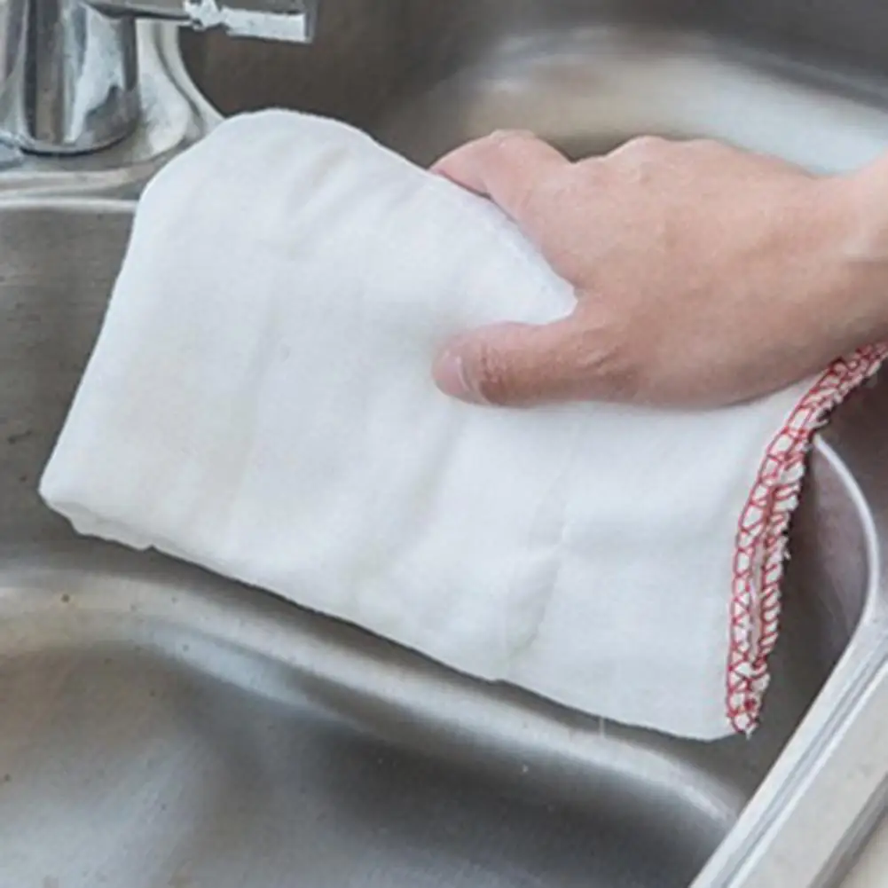

Cleaning Cloth Wonderful White Super Absorbent Fine Stitching Universal Wipe Towel Bakery Supplies Dish Cloth Wipe Towel