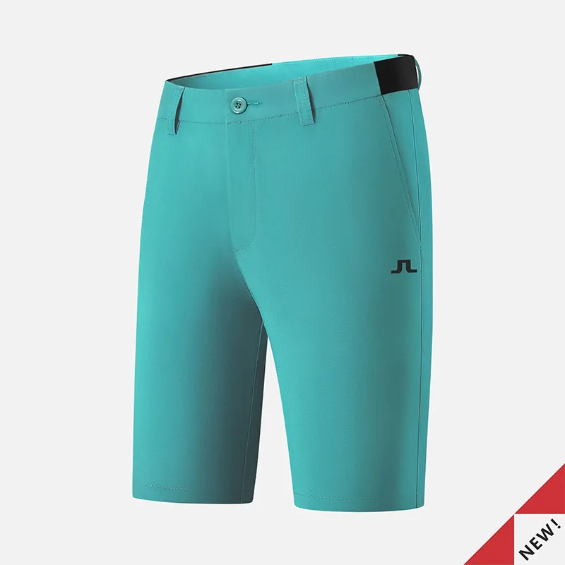 

J L Golf Pants Men's Thin Summer Shorts Stretch-block Color Block Belt Breathable Quick-drying Sportswear