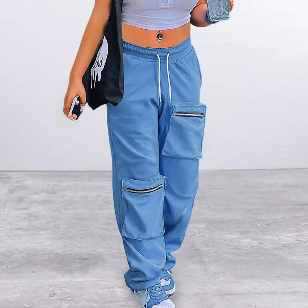 

Attractive Casual Sweatpants Ankle Length Women Trousers Windproof Lady Solid Color Oversized Sports Casual Pants Versatile