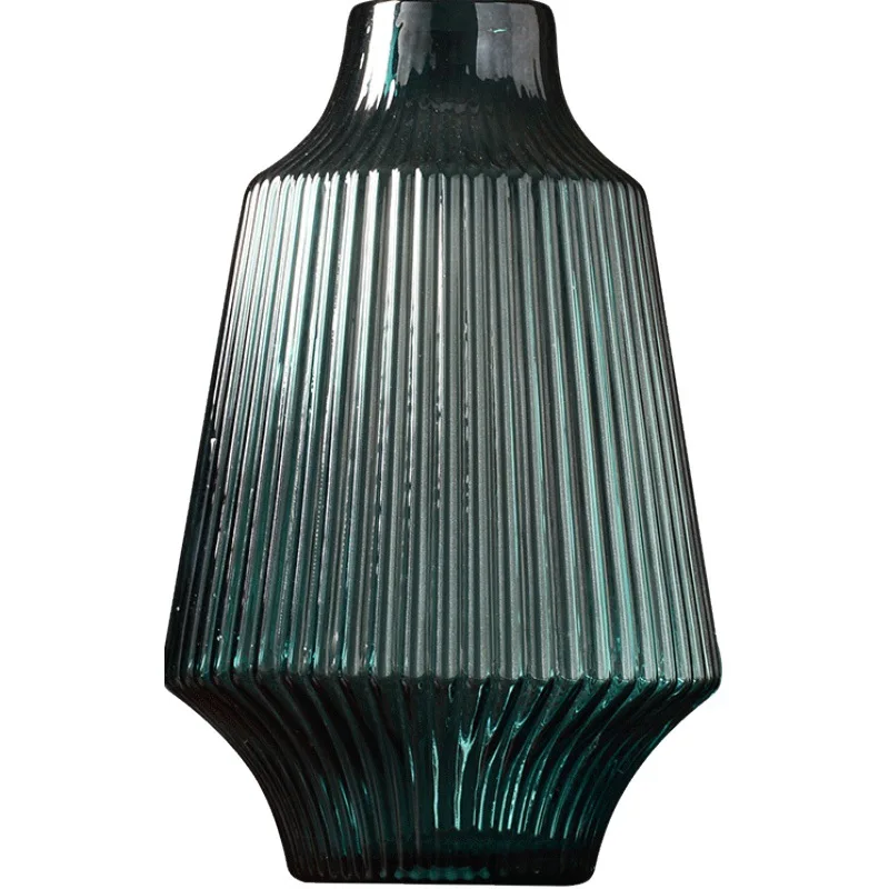 

Nordic light luxury glass vase decoration creative art living room dining table vertical line hydroponic flower decoration