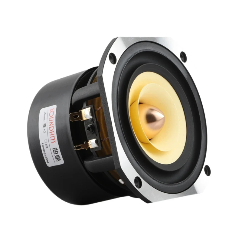 Alto-falante de Freqüência Completa de Alumínio Quadro da Bacia Fundido Alto-falante Tweeter Febre Midrange Alta Fidelidade Bass Estante Carro Modificado 4-inch
