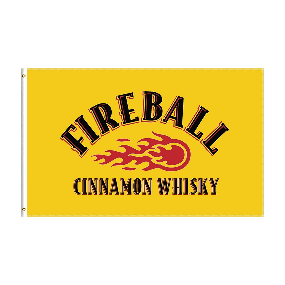 

3x5 Ft FIREBALLS Beer Flag Polyester Printed Bar Banner For Decor