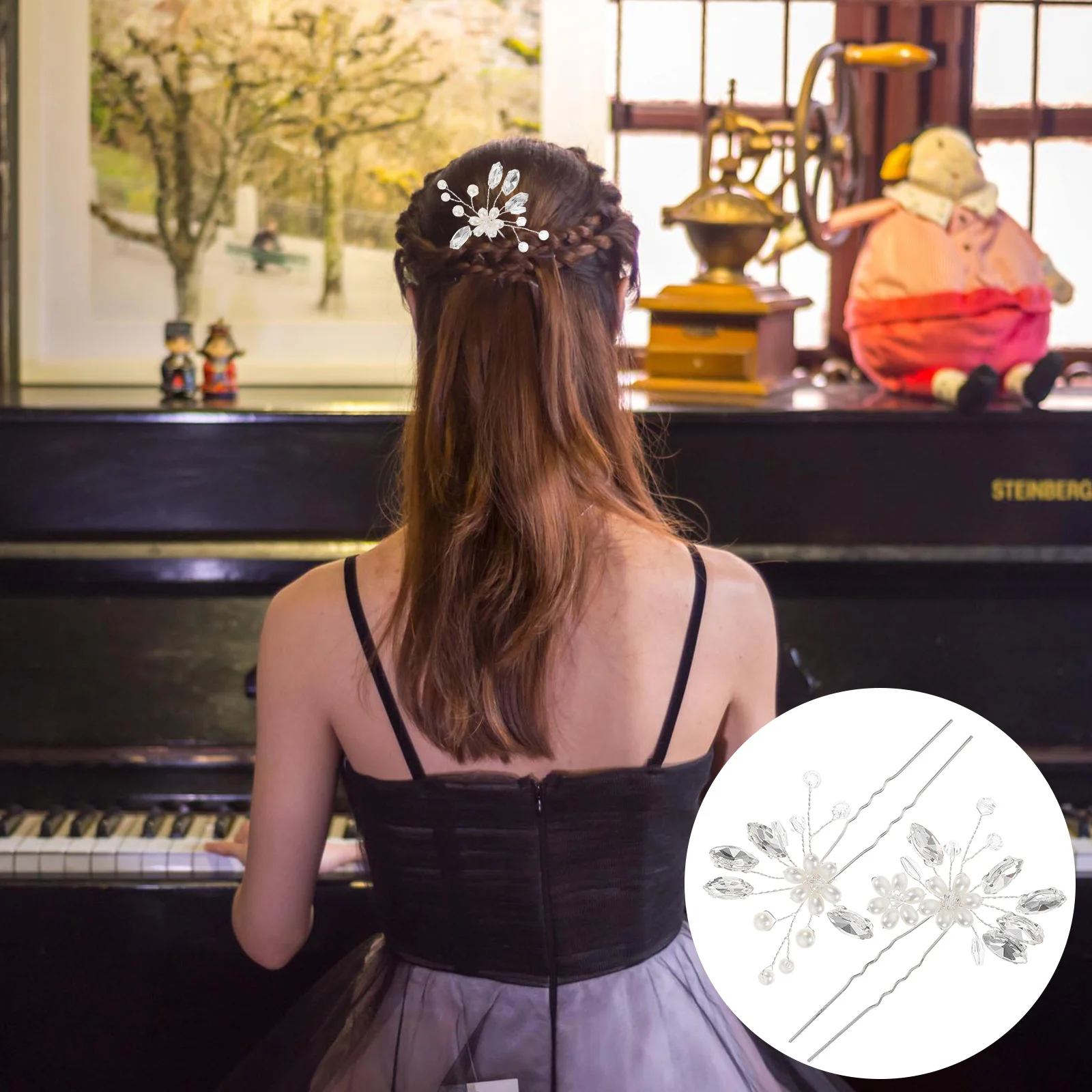 

Заколки для волос с жемчугом, 2 шт.