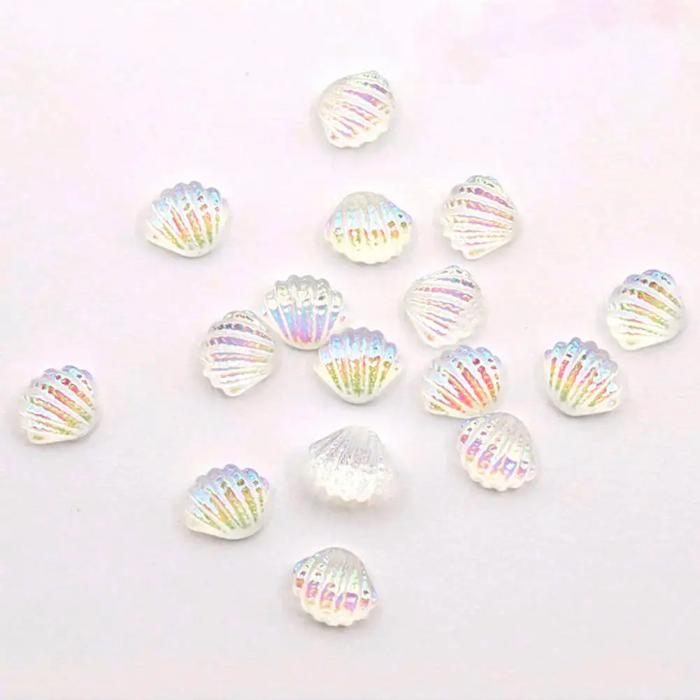 

100 шт. экологически чистые натуральные 3d-кусочки ракушек, украшения для ногтей своими руками, разноцветные, широкое применение