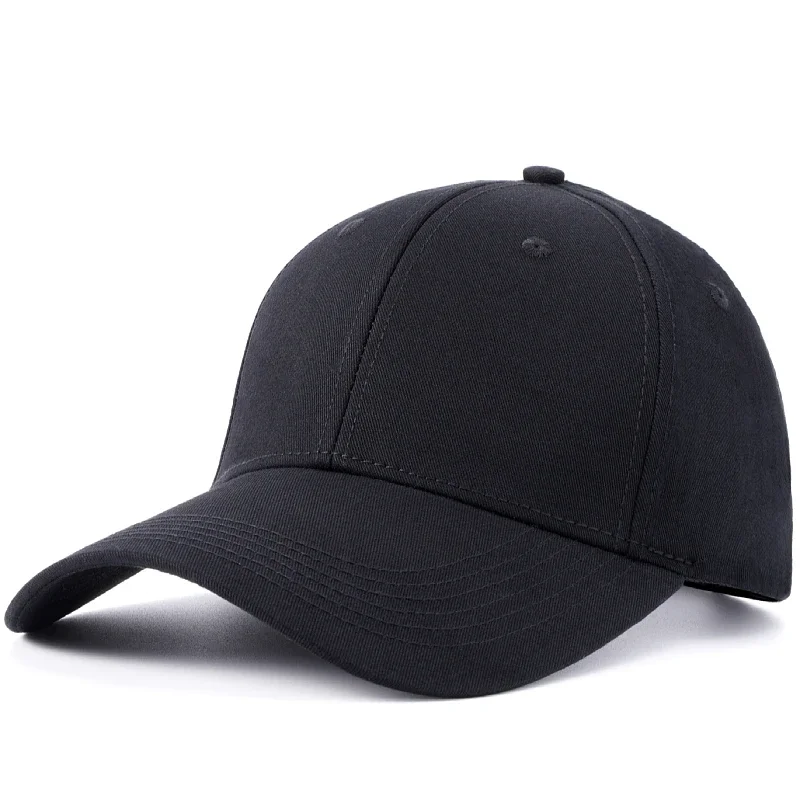 XXL Big Head Baseball Cap For Men Extra Long Brim Sun Sports Trucker Hat High Crown Solid Combed Twill Structured Breathable