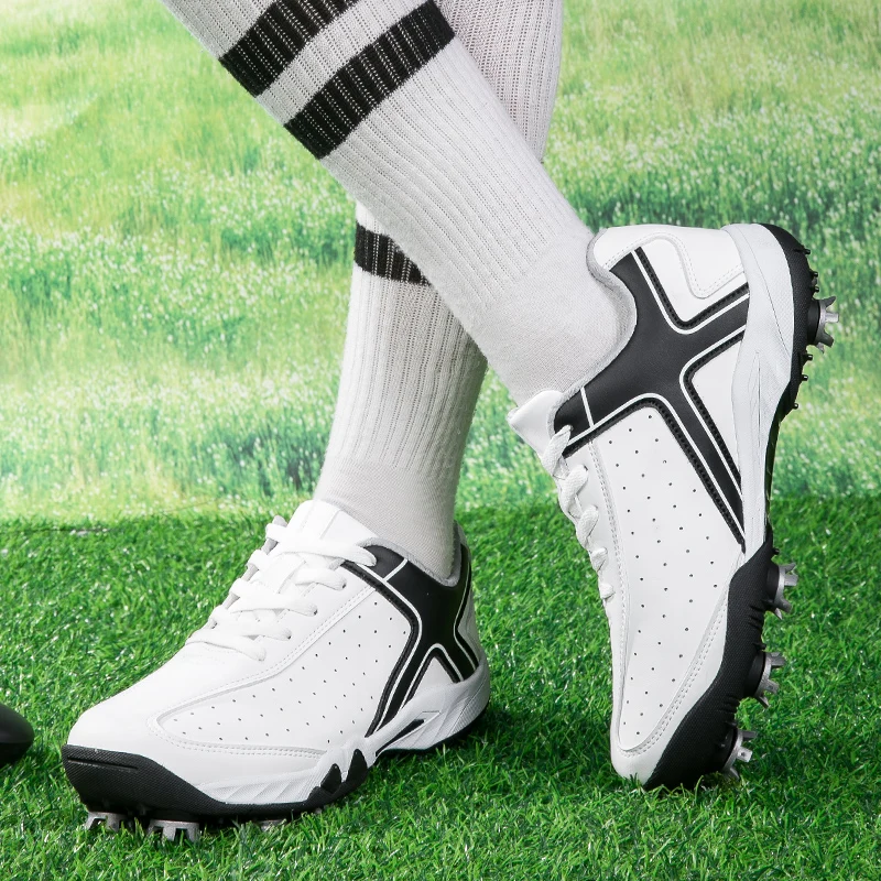 Мужская Прочная Обувь Для Гольфа Водонепроницаемая Дышащая Нескользящая