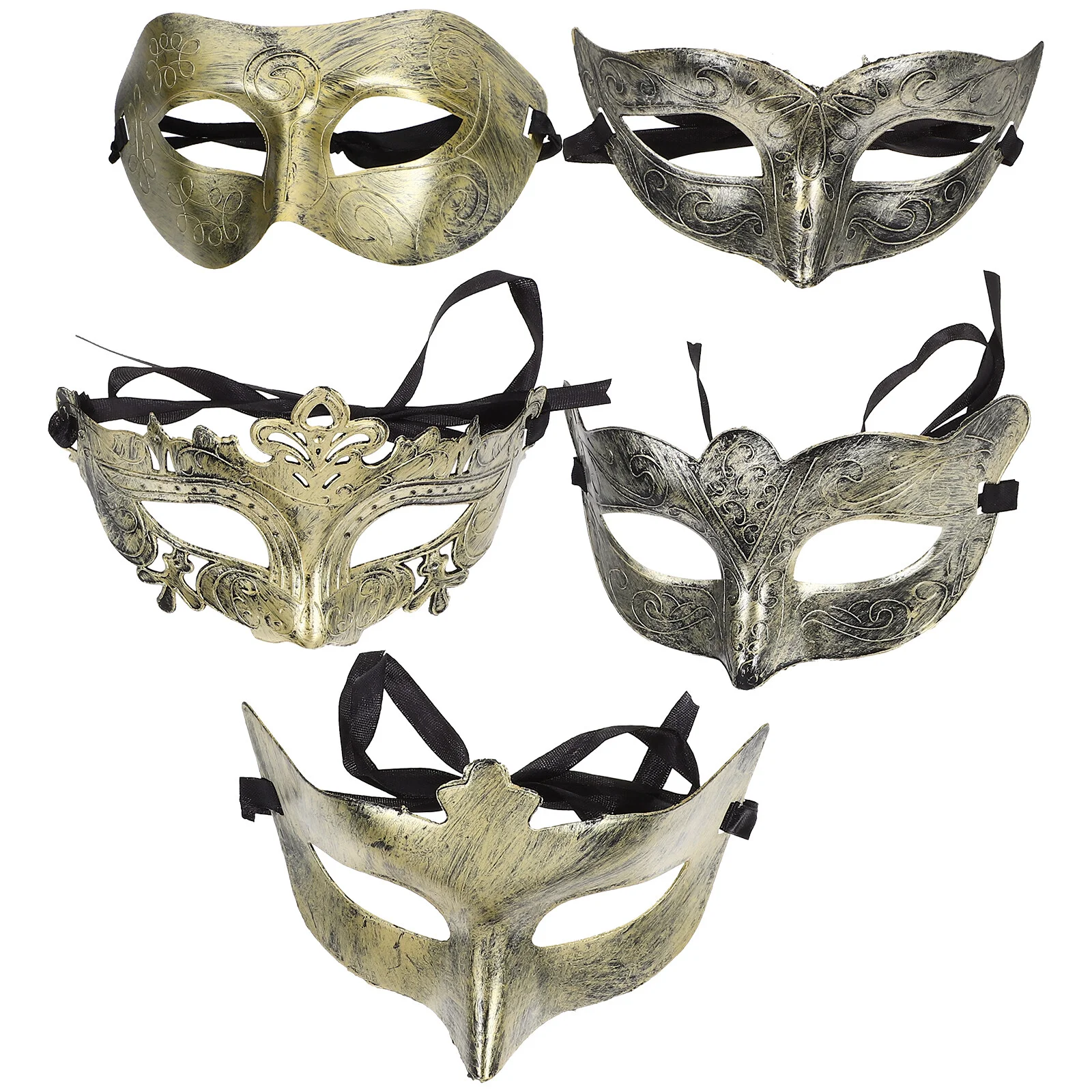 

25 Pcs Clothing Halloween Plastic Mask Prop Dress Up Headwear Adult Face Decors Masquerade Props Photography Animal Masks