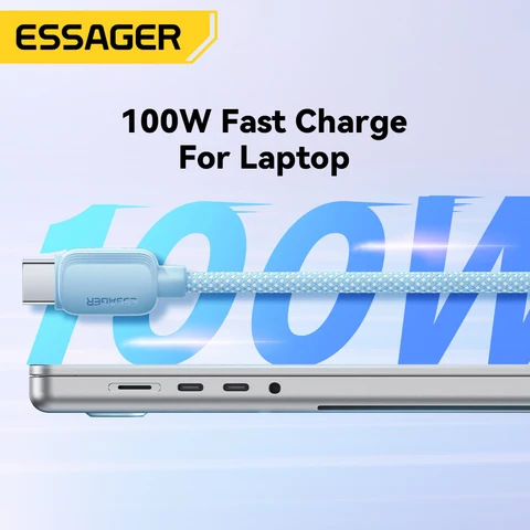 Essager 100 Вт USB-кабель типа C 5A PD Кабель для быстрой зарядки Тип C Провод для iPhone15 Xiaomi Samsung Huawei Oppo Oneplus Macbook iPad
