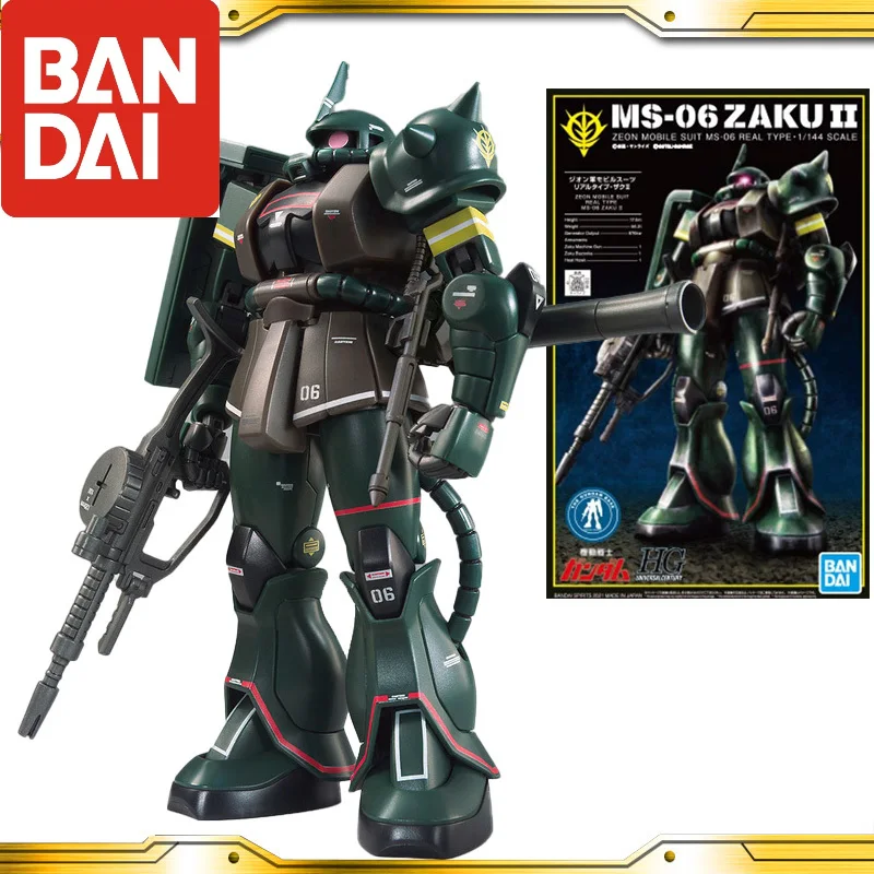 

In Stock Original BANDAI Gundam HG 1/144 MS-06 ZAKU II 21St CENTURY REAL TYPE Ver. Anime Action Figures PVC Model Toys