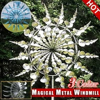 unique magical metal windmill outdoor wind spinners wind collectors courtyard patio lawn garden decoration outdoor indoor