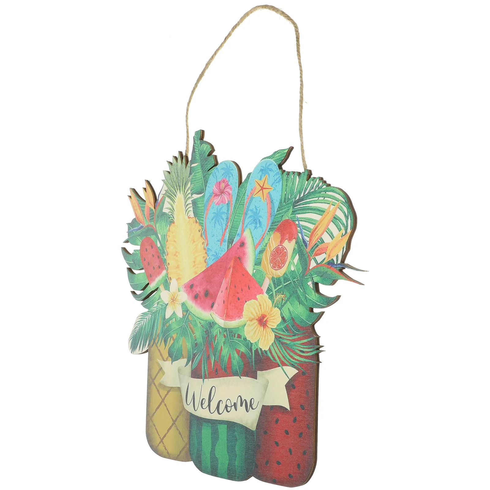 

Summer Welcome Sign Hanging Summer Wood Door Sign Wooden Welcome Sign Porch Decoration