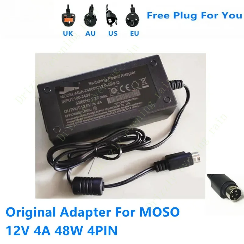 Оригинальное зарядное устройство переменного тока для Moso 12V 4A 48W 4pin MSA-Z4000IC12. Блок