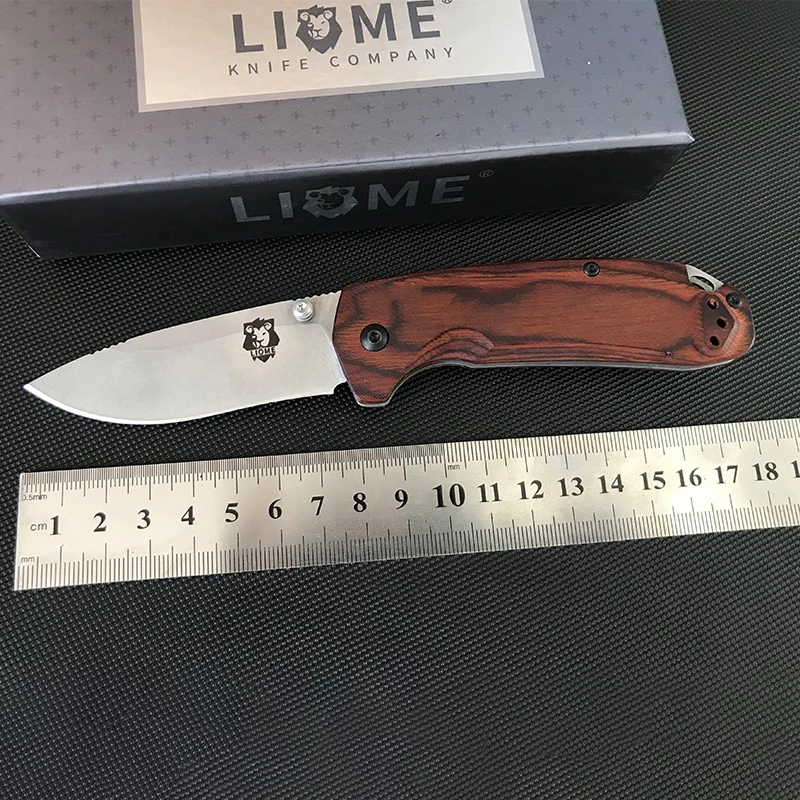 

Складной нож Liome 15031 с деревянной ручкой, тактический нож с каменным лезвием для мытья на природе, кемпинга, выживания, безопасные спасательн...