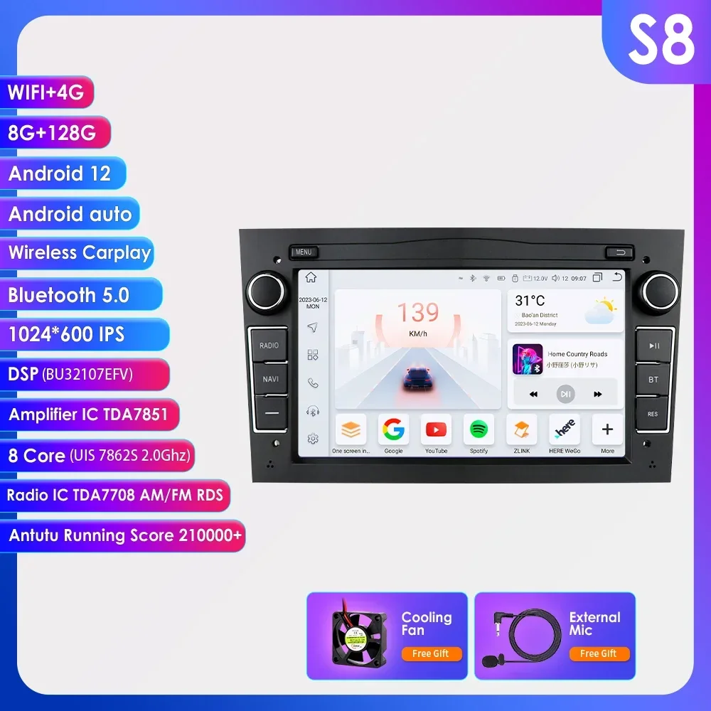 Android мультимедийный плеер для Opel Astra H 2004 Vectra Vauxhall Antara Zafira Corsa C D Vivaro Meriva Veda Carplay Автомагнитола EQ